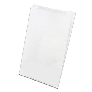 Faltbeutel weiß gebleicht Kraftpapier Nr. 2 16x6x24 cm